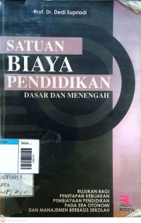 Image of Satuan biaya pendidikan dasar dan menengah