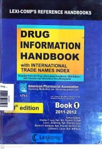 Image of Drug information handbook book 1 2011-2012