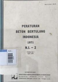 Image of Peraturan beton bertulang indonesia 1971 N.I. - 2 cetakan ke 7